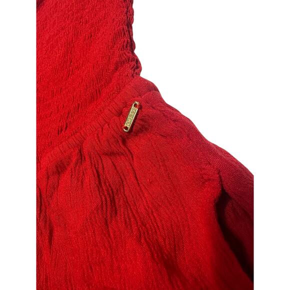 Guess Off-Shoulder Red Romper Size Small - Picture 8 of 10